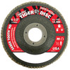 Weiler Saber Tooth Abrasive Flap Discs, Ceramic, 4 1/2 in Dia. x 7/8 in 40 Grit, 1 EA, #50130
