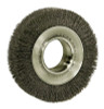 Weiler Medium-Face Crimped Wire Wheel, 6 in D x 1 in W, .014 in Steel Wire, 6,000 rpm, 1 EA, #6080