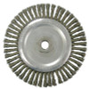 Weiler Knot Wire Wheel, 6 7/8" D x Narrow W, 1/50" Carbon Steel Wire, 9,000 RPM, 10/CT, #36297