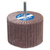 Carborundum Interleaf Flap Wheels with Mounted Steel Shanks, 2 in x 1 1/2 in, 80 Grit, 10 BX, #8834138125