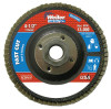 Weiler Vortec Pro Abrasive Flap Discs,4.5", 36 Grit, 5/8 Arbor, 13,000 rpm, Phenolic, 10/BX, #31349