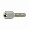 Hex Jack Screw (AF) Male/Female, 4-40 x 3/8", Steel, Stainless Steel Plated (1,000/Bulk Pkg.)