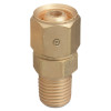 Western Enterprises Brass Hose Adaptors, Male/Female Swivel, Brass, RH, 1/4 in (NPT/M), 1 EA, #153