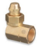 Western Enterprises Brass Cylinder Adaptors, CGA-520 "B" Tank Acetylene To CGA-510 POL Acetylene 90?, 1 EA, #318