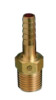 Western Enterprises Brass Hose Adaptors, NPT Thread/Barb, Brass, 3/8 in (NPT), 1 EA, #537