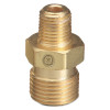 Western Enterprises Male NPT Outlet Adapters for Manifold Pipelines, Brass, Carbon Dioxide, 1/4" NPT, 1 EA, #B20