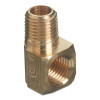 Western Enterprises Pipe Thread Elbows, Connector, 3,000 PSIG, Brass, 1/2 in (NPT), 1 EA, #BL8HP