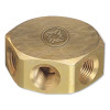 Western Enterprises Manifold Block, Brass, 1 EA, #MB6