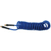 Coilhose Pneumatics Flexcoil Polyurethane Air Hoses, 3/8 in OD, 1/4 in ID, 50 ft, Strain Relief Ftg., 1 EA