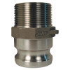 Dixon Valve Global Type F Adapters, 2 in, Male/Male, 316 Stainless Steel, 25 EA, #G200FSS