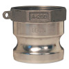 Dixon Valve Global Type A Adapters, 1 1/4 in (NPT), Aluminum, 1 EA, #G125AAL