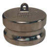 Dixon Valve Global Type DP Dust Plugs, 3 19/32 in Dia., 316 Stainless Steel, 1 EA, #G300DPSS