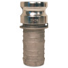 Dixon Valve Global Type E Adapters, 3 in, Hose Barb/Male, Aluminum, 1 EA, #G300EAL