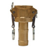 Dixon Valve Global Type C Couplers, 3 in (NPT), Brass, 1 EA, #G300CBR