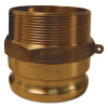 Dixon Valve Global Type E Adapters, 4 in, Hose Barb/Male, Brass, 1 EA, #G400EBR