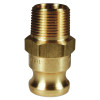 Dixon Valve Andrews/Boss-Lock Type F Cam and Groove Adapters, 1 in x 1 in (NPT) Male, Brass, 10 BOX, #100FBR