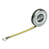 Lufkin Executive Diameter Pocket Measuring Tape, 1/4 in x 6 ft, A19 Blade, Yellow/Chrome, 1 EA #W606PD