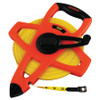 Lufkin Hi-Viz Orange Reel Fiberglass Tape, 1/2 in x 300 ft, SAE, Orange, 1/EA #FE300