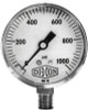 Dixon Valve 2 in Standard Dry Gauge, 200 psi, ABS, 1/4 in NPT(M), 1 EA, #GL135