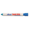 Markal Quik Stik Markers, 11/16 in dia, 6 in, Blue, 1/EA, #61070