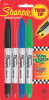 Sharpie Twin Tip Permanent Markers, Black; Red; Blue; Green, Fine; Ultra Fine, 6/BX, #32174PP