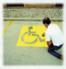 C.H. Hanson 43" HIGH HANDICAPPED SYMBOL PARKING LOT, 1/EA, #12438