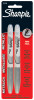 Sanford Sharpie Metallic Permanent Marker, Silver, Fine, 2 Card, 6/BG, #39108PP