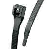 Gardner Bender Xtreme Temp Cable Ties, 50 lb Tensile Strength, 14 in, Black, 100/Bag, 10/CA, #46314UVBFZ