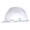 MSA V-Gard Hard Hat, Slotted Cap w/ Staz-On Suspension, White, Small, 20/Case #466354