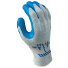SHOWA Atlas Fit 300 Rubber-Coated Gloves, Large, Blue/Gray, 12 Pair, #300L09