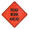 Cortina Road Work Ahead Signs, Road Closed Ahead, Orange, 1/EA, #078004037L