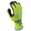 SHOWA S-Tex 300 Rubber Palm-Coated Gloves, Medium, Black/Hi-Viz Yellow, 12 Pair, #STEX300M08