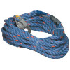Honeywell 300 Series Rope Lifeline, 25ft, Anchorage Connection, 310lb Cap, Blue/Red Specks, 1/EA, #300LZ725FTBL