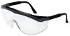 MCR Safety Stratos Spectacles, Clear Lens, Polycarbonate, Scratch-Resistant, Black Frame, 1/EA, #SS110