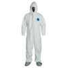 DuPont Tyvek Coveralls With Attached Hood and Boots, 3X-Large, White, 25/CA, #TY122SWH3X002500