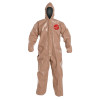 DuPont Tychem CPF3 with attached Hood, Tan, Medium, 6/CA, #C3127TTNMD000600