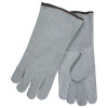 MCR Safety Split Cow Welders Gloves, Economy Shoulder Leather, Large, Gray, 12 Pair, #4150B