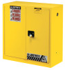 Justrite Yellow Safety Cabinets for Flammables, Self-Closing Cabinet, 45 Gallon, 2 Doors, 1/EA, #894520