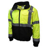 Radians SJ110B Two-in-One High Visibility Bomber Safety Jackets, 2XL, Polyester, Green, 1/EA, #SJ110B3ZGS2X