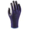 SHOWA 380 Coated Gloves, 7/Medium, Black/Blue, 12 Pair, #380M07