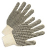 Anchor Products PVC-Dot String-Knit Gloves, Men's, Knit-Wrist, Natural White, Dots 2 Side, 12 Pair, #708SKBS