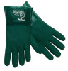 MCR Safety Premium Double-Dipped PVC Gloves, Large, Green, 12 Pair, #6412