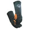 Caiman Heatflect Welding Gloves, Cow Split Leather, One Size, Black/Orange, 6 PR/PK, #1449