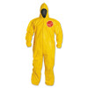 DuPont Tychem 2000 Coveralls with Attached Hood, 3X-Large, Yellow, 12/CA, #QC127BYL3X001200