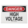 Brady Health & Safety Signs, Danger - High Voltage, 10X14 Fiberglass, 1/EA, #47005