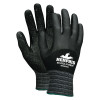 MCR Safety Bi-Polymer Coated Gloves, Large, Black/White, 12 Pair, #MG9694L