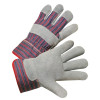 West Chester 2000 Series Leather Palm Gloves, Small, Cowhide, Leather, Canvas, Pearl Gray, 12 Pair, #500LDP