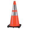 Cortina PVC Traffic Cones. 28 in, 6 in & 4 in Reflective Collar, PVC, Orange/Black, 1/EA, #350010