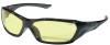 MCR Safety ForceFlex Protective Eyewear, Amber Lens, Duramass Hard Coat, Black Frame, 12/PK, #FF124