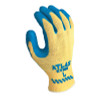 SHOWA Atlas Rubber Palm-Coated Gloves, Large , Blue/Yellow, 12 Pair, #KV300L09